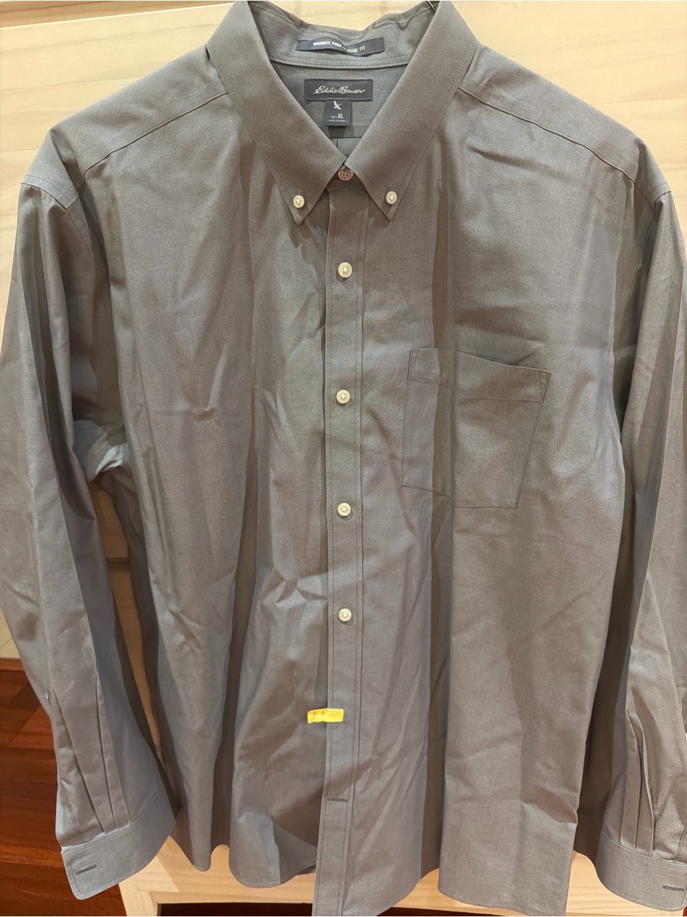 Eddie Bauer Men's Button-Down Shirt in Slate Gray